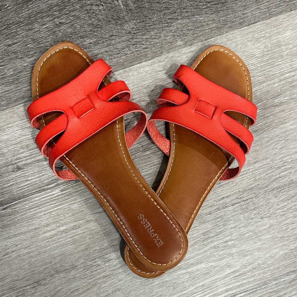 Express Red and Brown Women's Sandals